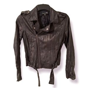 FOREVER 21 BRONZE VINTAGE LEATHER JACKET MEDIUM